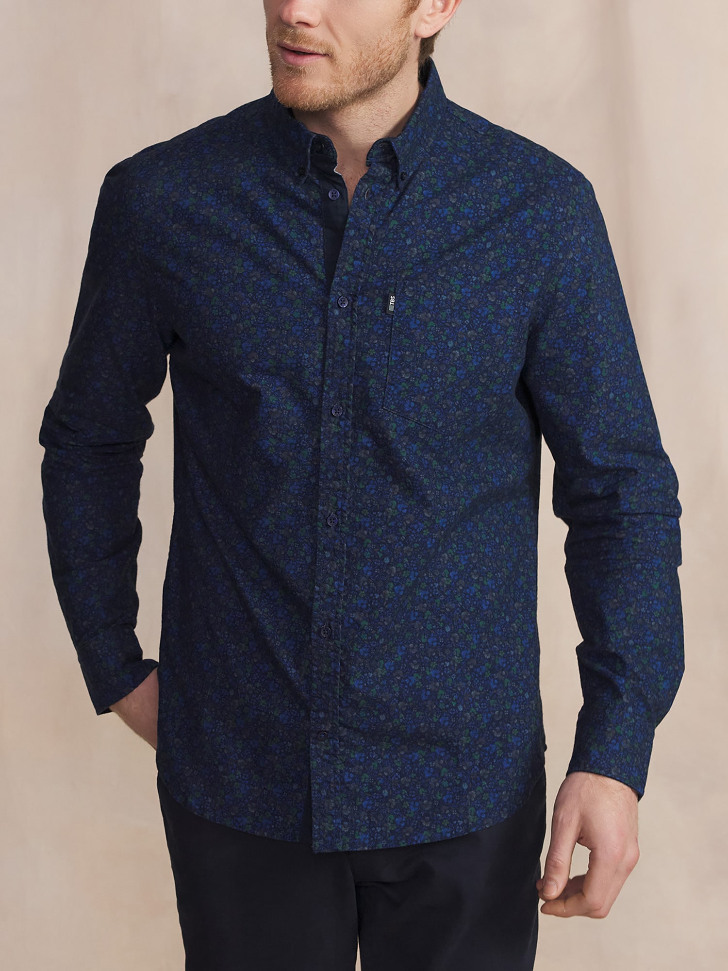 Chemise manches longues bleu JANAVCHE