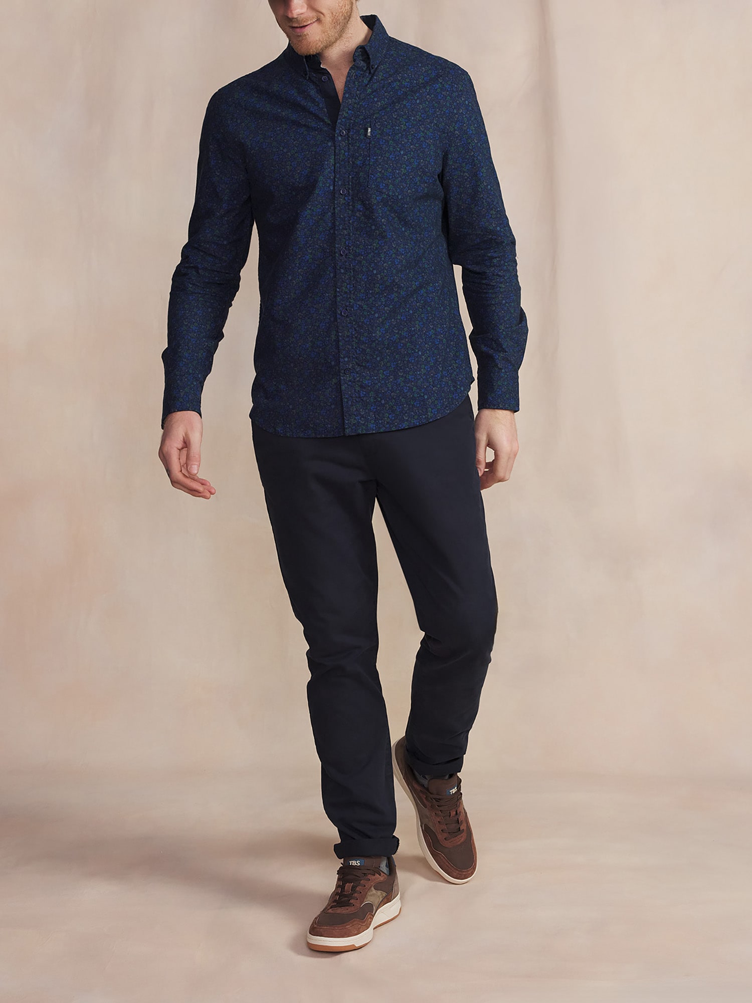 Chemise manches longues bleu JANAVCHE