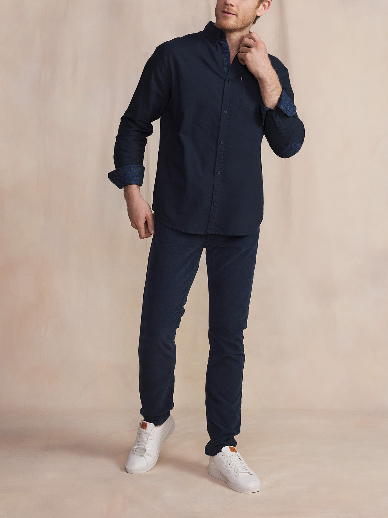 Chemise manches longues bleu JANOVCHE