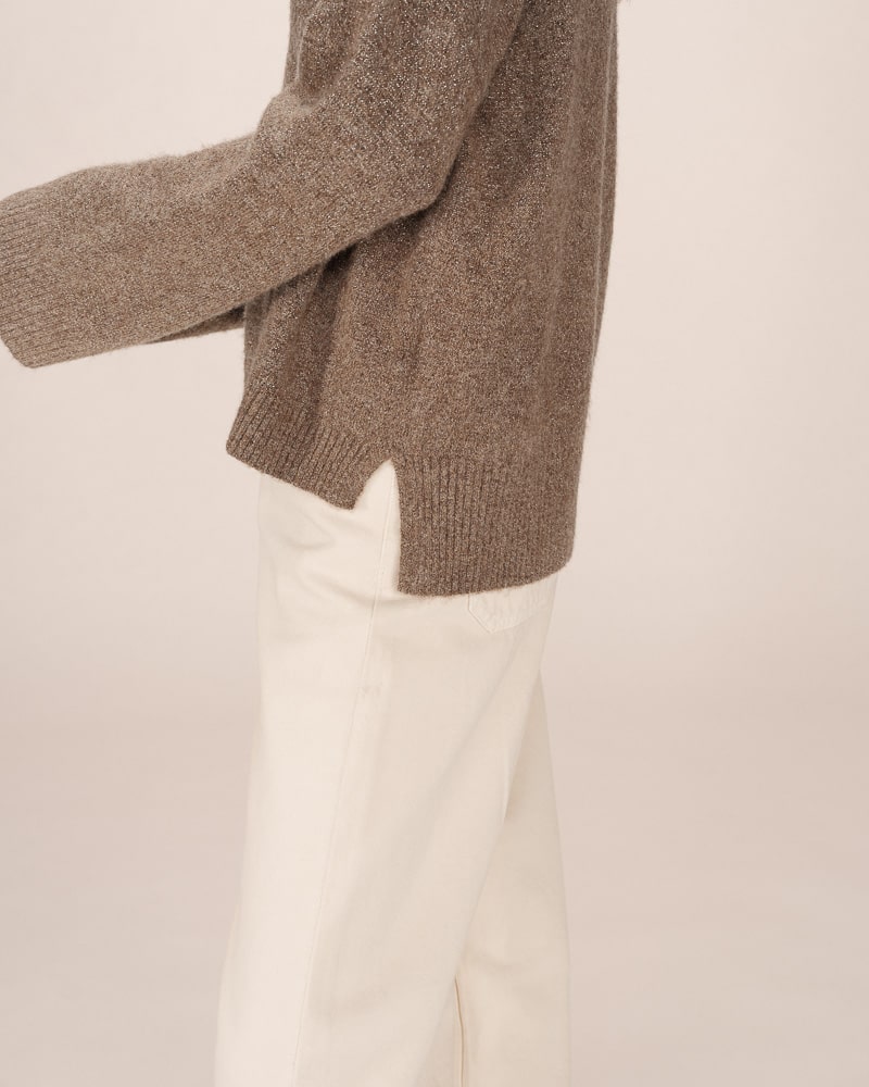 Coté pull en lurex taupe SALVADOR
