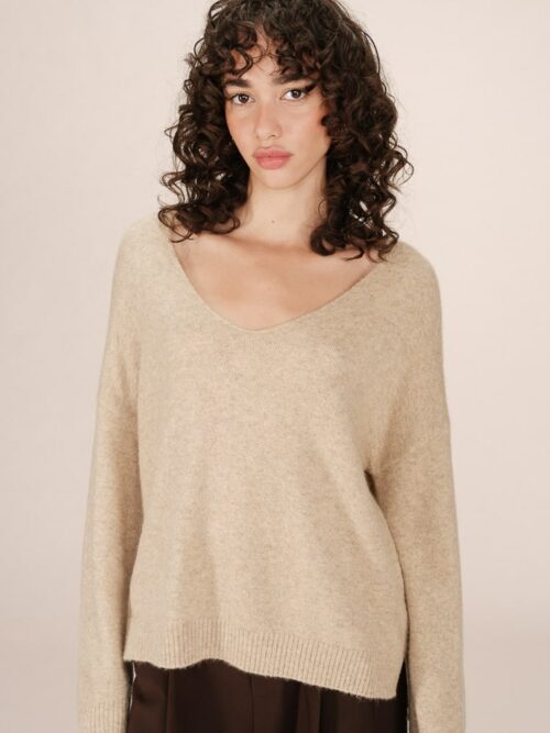 Pull en lurex vanille SALVADOR