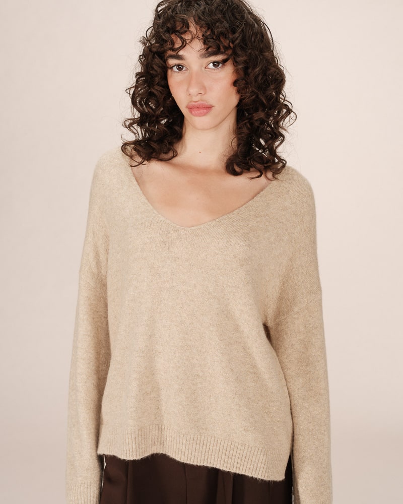 Pull en lurex vanille SALVADOR