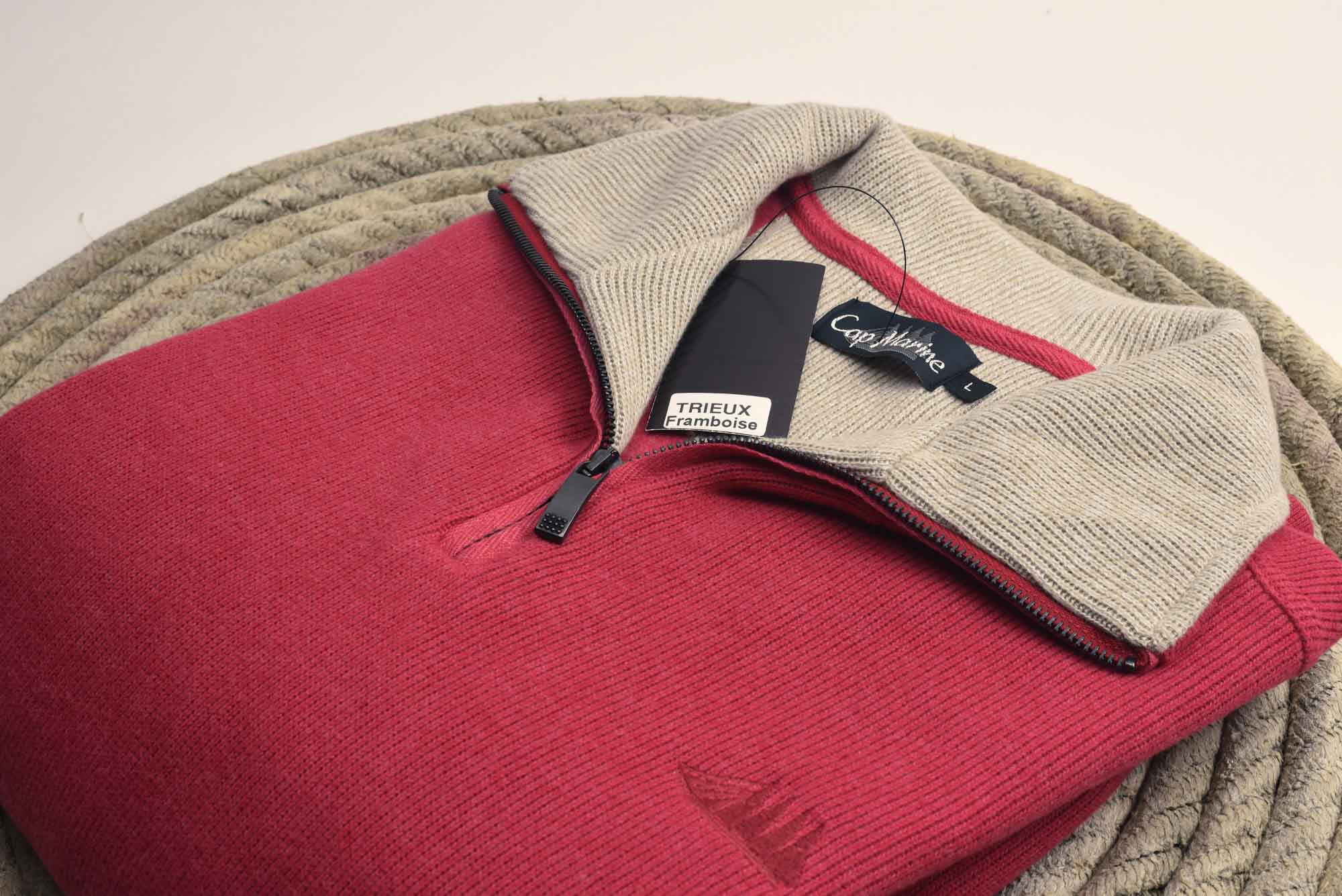 Sweat TRIEUX framboise Cap Marine