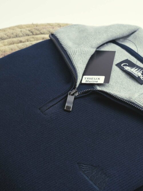 Sweat TRIEUX marine Cap Marine