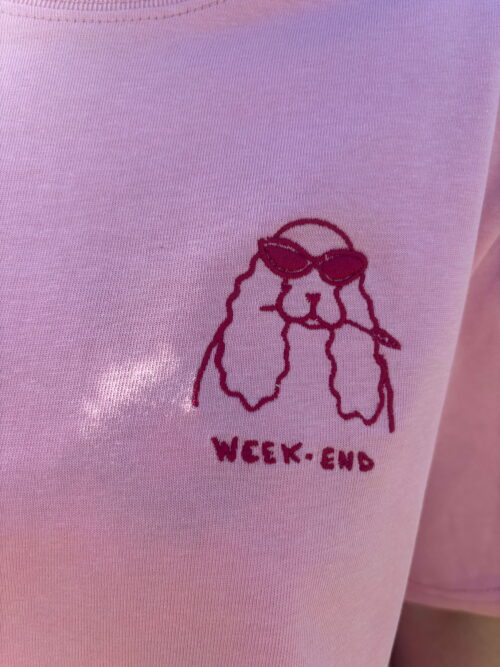 T-shirt Chien SWAMI Rose